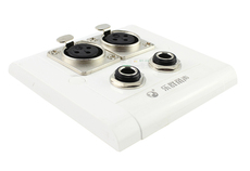 Аудио разъем 宁波甬声wps1-pw-d-13f 两位卡农xlr座+6.35直插座白色塑料86面板