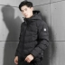Áo khoác trùm đầu Saiqi 2018 mùa đông mới dày đặc màu sắc kinh doanh áo khoác chống gió thời trang nam thể thao quần áo cotton - Quần áo độn bông thể thao