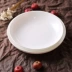 Xương trắng nguyên chất món ăn Trung Quốc đĩa món ăn bánh bao đĩa cơm tròn Trung Quốc phong cách Nhật Bản đồ gia dụng gốm sứ bộ đồ ăn - Đồ ăn tối