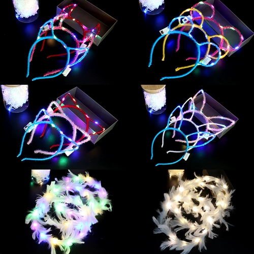 Детский аксессуар для волос, мигающий ободок с подсветкой, игрушка, новая коллекция