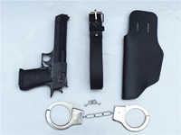 Trẻ em đặc biệt cảnh sát đồ chơi súng đặt súng lục còng tay lựu đạn mũ bảo hiểm âm thanh vành đai và súng ánh sáng cấu hình đồ chơi quân sự súng bắn đạn nhựa