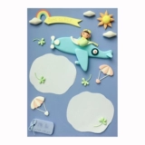 Детский отпечаток рук ручной работы для новорожденных, чернильная подушечка, отпечатки рук и ног, самолет для путешествий, делается под заказ