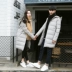Mới hợp thời trang nam mùa đông dài dày áo khoác trùm đầu người đàn ông Hàn Quốc những người yêu thích bông phù hợp với thanh niên mỏng áo khoác đồ đôi nam nữ đẹp Trang phục Couple
