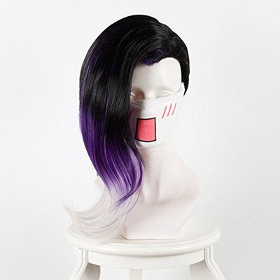 taobao agent Black purple wig, gradient, cosplay