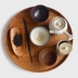 Handmade 舍 丨 王 莲 木 盘 Ban đầu làm bằng tay tấm trà đĩa trái cây tấm snack sáng tạo Nhật Bản khay đĩa