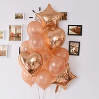 Золотой воздушный шар в форме сердца на день Святого Валентина, макет, украшение, розовое золото