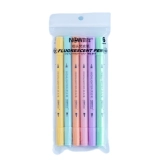 Корейская канцелярские канцелярские товары освещение ручка Morandi Macaron Color Marte Label Notes 6 Цвет двойные головы