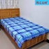 Nhà máy trường duy nhất ký túc xá twill màu xanh và trắng kẻ sọc sheets nữ cao đẳng ký túc xá bunk bed tấm duy nhất Khăn trải giường