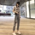 2018 nữ mùa hè mới Hàn Quốc phiên bản của hoang dã retro chic thời trang phù hợp với là mỏng T-Shirt thẳng chín điểm jeans triều Bộ đồ