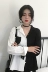 Retro Hồng Kông hương vị chic tính khí Hàn Quốc khâu màu sắc tương phản túi thời trang hàng đầu hoang dã đơn ngực dài tay áo sơ mi nữ