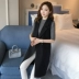 2018 mùa xuân vest của phụ nữ phần dài thời trang bên ngoài Slim mỏng Hàn Quốc phù hợp với vest vest của phụ nữ phần dài
