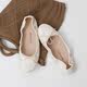 Hàn quốc Dongdaemun giày của phụ nữ Châu Âu và Mỹ thời trang nông miệng giày khiêu vũ retro giày đơn giày thấp giày phẳng nếp gấp tuổi Giày cắt thấp