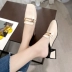 Giày nữ 2018 giày nữ mới dép nữ mùa hè mang phiên bản Hàn Quốc hoang dã trong dày với đôi giày lười nửa chữ dép nữ thời trang cao cấp Dép