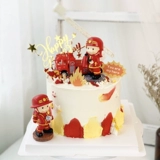 Пожарные спасают тему аккаунта поезда. Вставка для торта на день рождения декоративный десертный настольный стол вставка для выпечки