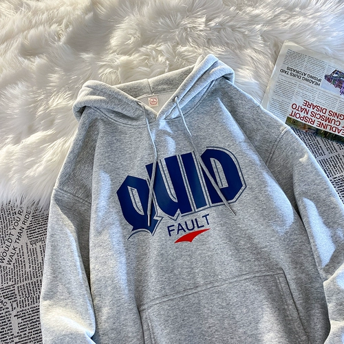 Утепленная демисезонная толстовка с капюшоном, куртка, изысканный стиль, оверсайз