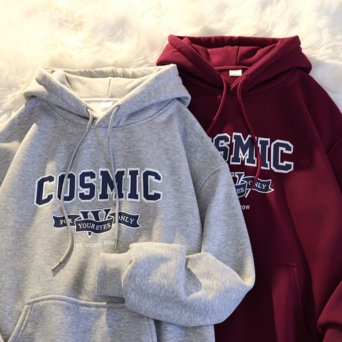 Tide, зимняя хлопковая утепленная демисезонная толстовка с капюшоном, парная одежда для влюбленных, 2022, оверсайз