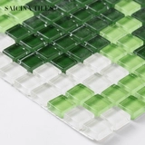 Сельский стиль зеленый стеклянный мозаичный пазл плитка ванная комната ванная комната настенная плитка фон стены настройка настройка