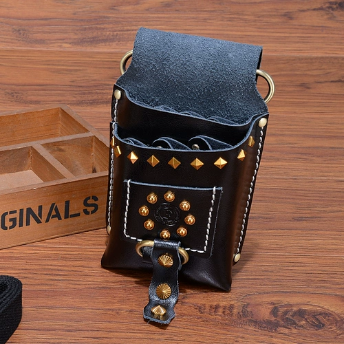 Douyin такая же парикмахерская по талии сдвиг, сумка для волос, ножницы, обернутая сумка на плече, прилив личность, домашние животные, домашние ножницы.