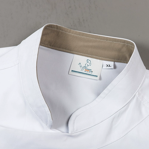 Летний тонкий шеф -повар костюм с коротким рукавом воздухопроницаемый кейтерин