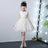 Платье, детская кружевная тонкая юбка, летняя одежда для девочек, жилет, наряд маленькой принцессы, в западном стиле, в корейском стиле