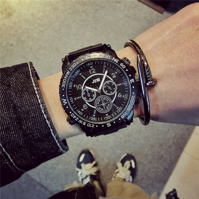 Net red version simple fashion leisure oversize dial personality hip-hop male student watch _voghion.com