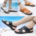 Mùa hè 2018 của nam giới dép da nam Hàn Quốc phiên bản của nhân vật flip-flops giày bãi biển bình thường ngoài trời dép chống trượt triều
