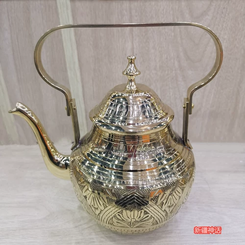 Индийская покупка медная горшка бронзовая чашка медная тарелка ручной работы импортной молочной чайник кипятяная вода мебель чистый медный продукт дома отель Home Hotel