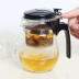 Thủy tinh chịu nhiệt hoa ấm trà mini tinh tế cup removable tea set thanh lịch cup 500 ml lọc ấm trà