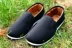 Giày vải màu đen Giày cotton nam quân đội đơn giúp đỡ thấp cộng với nhung ấm giày cotton mỏng một bàn đạp lái gió quốc gia cũ
