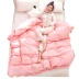 Đơn giản rắn một mảnh nhám chăn 220 * 240 đặt công chúa màu hồng giường ren 200x230 bột 1,8 m - Quilt Covers Quilt Covers