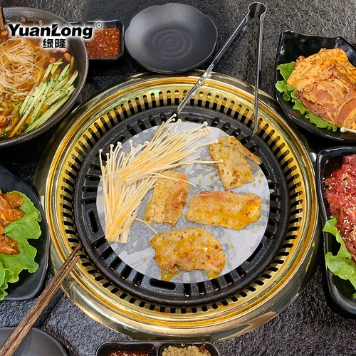 Японская стиль электрическая печь для барбекю Коммерческий корейский ресторан для барбекю -ресторана под заостренным дымом на гриле печь дым для барбекю с жареным котлетом