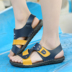 Dép nam 2018 mùa hè mới handmade cho trẻ em giày đế xuồng trong trẻ em lớn chống trượt mềm mại sandal nam Sandal