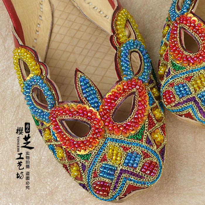 Пакистанканский кошачий кошачьи витрины, вышитые туфли, вышитые туфли  ручная работа кожаный Женская обувь этническая обувь характерно индийская  маска танец