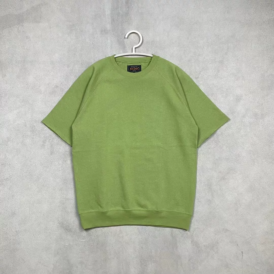 SHORT SLEEVE CUT OFF SWEATSHIRT 水洗毛边圆领短袖 质感好 舒适