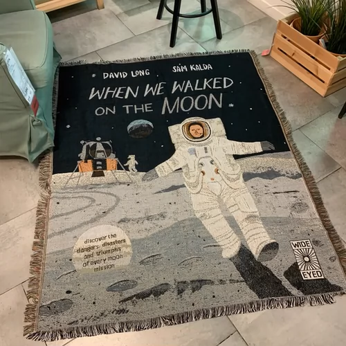 Луна, космический космонавт, креативное украшение, одеяло, гобелен