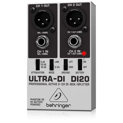 Behringer Blind Dii100 DI20 GI100 Активный DI Box музыкальный инструмент Прямой импеданс -преобразователь