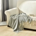 [Street] ba Bắc Âu chăn giường sofa đan trơn rắn màu khăn để có chăn con phòng khách giản dị thảm đi xe - Ném / Chăn chăn lông cừu yuki Ném / Chăn