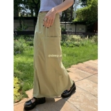 Сон на 11 нишевой личности Большой карман большой карманная линия дизайн средняя длинная модель тонкая и дикая повседневная юбка
