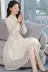 2019 xuân hè mới Hàn Quốc đầm ren ren nữ dài tay áo dài eo thon Một chiếc váy chữ - Sản phẩm HOT shop váy đẹp Sản phẩm HOT