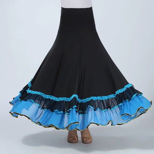 Современная танцевальная юбка New Malph Dance Buble Skirt State Dance Waltz Square Dance Competition Dance Long юбка