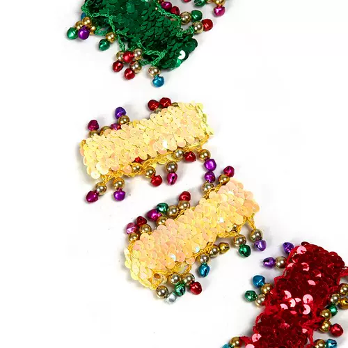 Браслет, детский аксессуар, блестки для ногтей, колокольчик, Индия