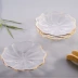 Cốc thủy tinh pha lê chịu nhiệt kiểu Nhật coaster sáng tạo nhỏ món ăn cách nhiệt pad thủ công khay trà Kung Fu bộ trà mat - Trà sứ