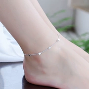 S925 vòng chân bạc Phiên bản Nhật Bản và Hàn Quốc của trang sức bạc dây đỏ nữ sao chuông vòng chân vòng chân quà tặng sinh nhật