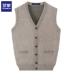 gile len Romon Dệt Kim Áo Vest Nam Ông Nội Áo Len Cardigan Ấm Áo Trung Niên Và Người Cao Tuổi Dày Bố Người Cao Tuổi Áo Vest thời trang nam cao cấp Áo len