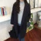 Mùa thu đông 2018 áo khoác len nữ mới của nữ Hàn Quốc Slim mỏng kích thước lớn áo len dài - Trung bình và dài Coat