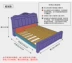 Giường gỗ rắn nhập khẩu giường sồi đơn giản giường đôi dành cho người lớn giường cưới giường trẻ em gói home delivery cài đặt Giường