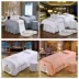 Bông bedspread denim vẻ đẹp cao cấp thẩm mỹ viện Beauty Body Massage cá tính đơn giản giường bông xanh váy Continental - Trang bị tấm ga trai giuong cho spa Trang bị tấm