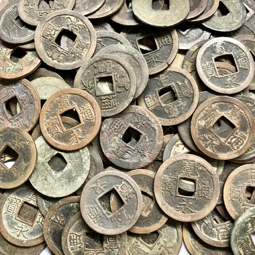 Древние монеты, медные монеты, древняя валюта, деньги, Qian yongtongbao, подлинная не -цермия династия, песня Цянь, Цяньзи Цянь Ву Император Цянь