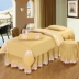 Phong cách hàn quốc đơn giản trải giường bốn bộ màu rắn cotton cao cấp beauty salon đặc biệt massage Châu Âu giải phóng mặt bằng đặc biệt ga giường spa đẹp Trang bị tấm