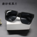 2017 Hàn Quốc phiên bản của retro triều kính mát nam giới và phụ nữ các cặp vợ chồng đen siêu lớn sửa chữa hộp mặt mặt tròn sunglasses dù để che nắng gương Kính râm